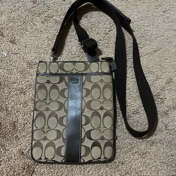 Coach Brown and Black Crossbody Bag - Picture 1 of 3